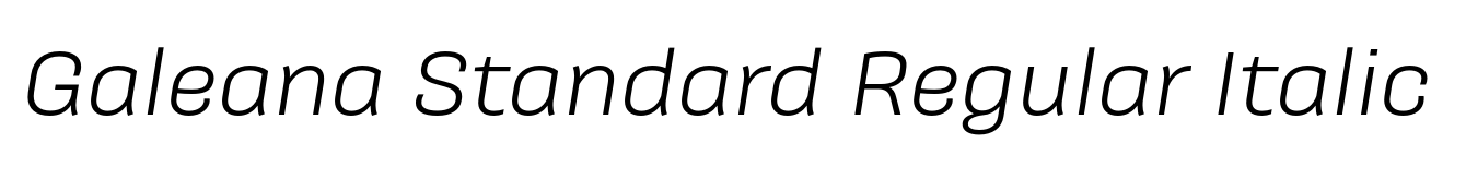 Galeana Standard Regular Italic